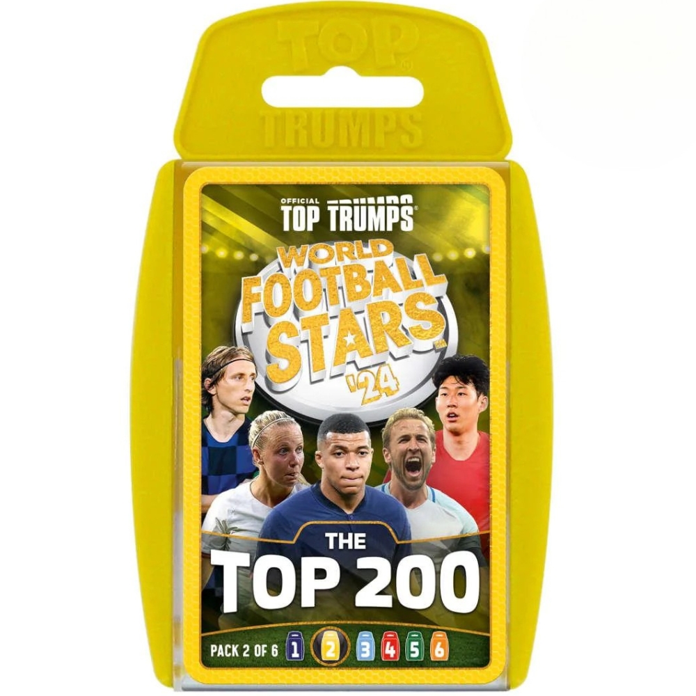 Top Trumps World Football Stars - Gioco Di Carte Con Custodia Dorata, 30 Calciatori Tra Cui Messi, Neymar E Buffon, Gioco Da Tavolo Educativo