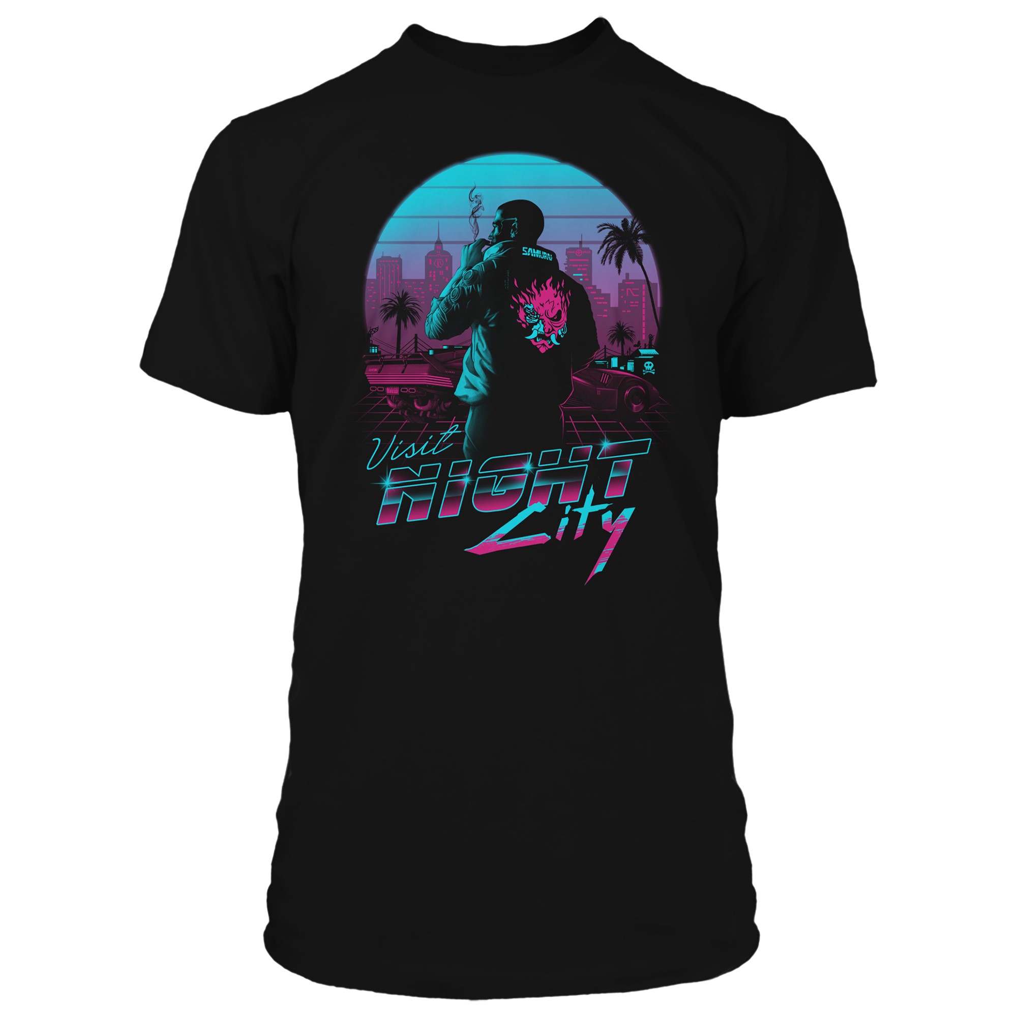 Jinx Cyberpunk 2077 - Destination Night City T-shirt Black, S
