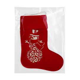Chaussette cadeau WP MERCHANDISE avec l'image du bonhomme de neige 40 cm