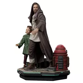 Iron Studios Star Wars - Obi-Wan and Young Leia Statue Deluxe Art Scale 1/10