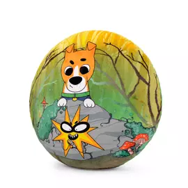 WP MERCHANDISE Patron the Dog (cartoon) - Dog Patron & Bubuh decorative pillow