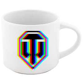 World of Tanks 3D Logo Keramikbecher weiß