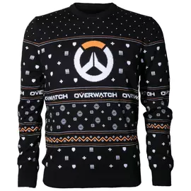 Overwatch Over The Holidays Ugly Holiday Sweater, Black, M