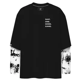 FragON tie dye long sleeve T-shirt, grey, M
