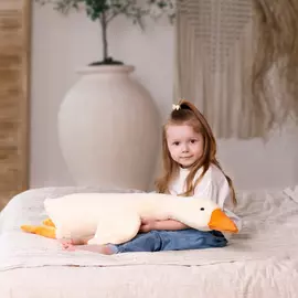 Plush pillow WP MERCHANDISE Goose Fredy, champagne, 78 cm