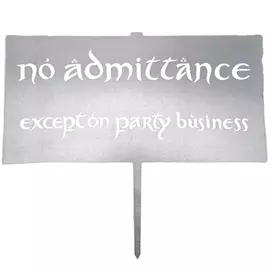 Weta Workshop The Lord Of The Rings - No Admittance Sign - Metalbird Silhouette