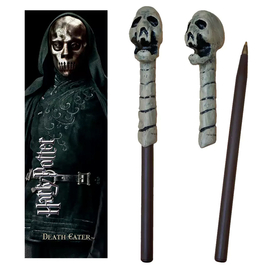 Noble Collection Harry Potter - Halálfaló (koponya) pálcás toll és könyvjelző