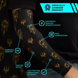 Diablo 4 Seamless gaming arm sleeve - Lord of Hatred Paladin, Black, L