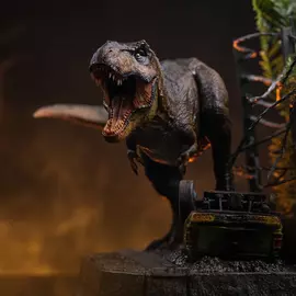Iron Studios Jurassic Park - T-Rex Scene- T-Rex Breakout Set A Icons