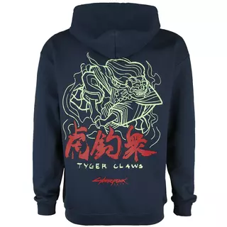 Jinx Cyberpunk 2077 - Tyger Claws For Lyfe Hoodie Navy, Zip - Up, S