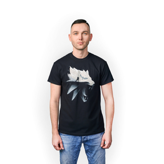 Jinx The Witcher 3 - Wolf Silhouette T-shirt Black, 2XL