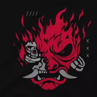 Jinx Cyberpunk 2077 - A Cool Metal Fire T-Shirt Black, Long Sleeve, L