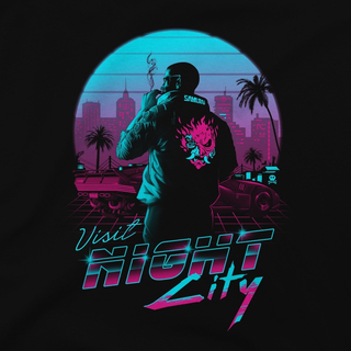 Jinx Cyberpunk 2077 - Destination Night City T-shirt Black, XL