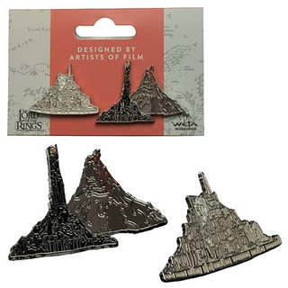 Weta Workshop The Lord of the Rings - Minas Tirith & Mount Doom Pin Set of 2