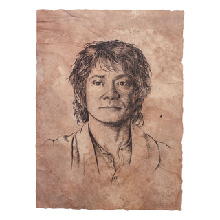 Weta Workshop Władca Pierścieni - Portret Bilbo Bagginsa - Statuetka z nadrukiem artystycznym