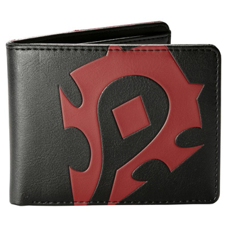 Portafoglio bi-fold di World of Warcraft Horde Loot, nero/rosso
