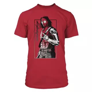 Jinx Cyberpunk 2077 - Toy Box Johnny T-shirt Dark Red, M