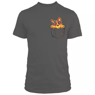 Jinx World of Warcraft - Molten Corgi In My Pocket Premium T-shirt Charcoal Heather, M