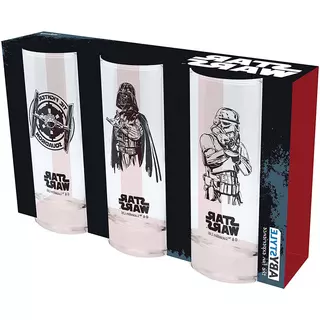 Star Wars - Darth Vader, a Stormtrooper and a Tie Fighter! Glass Set of 3, 290 ml