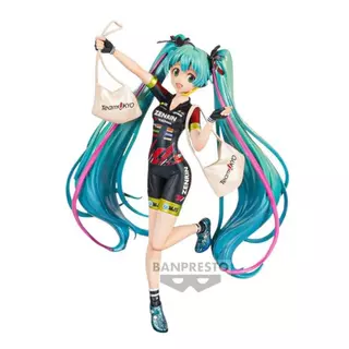 Bandai Banpresto Hatsune Miku Racing ver. - Banpresto Chronicle Espresto est-Print&Hair-Racing Miku2019 Team Ukyo Cheering ver. Reprodukční figurka