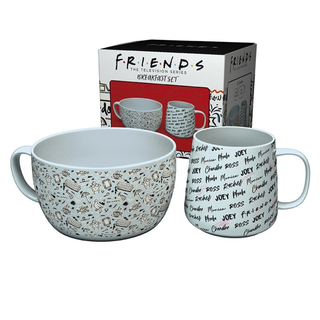 Firends - Breakfast  Gift Box Set of 2, Mug 380 ml, Bowl 850 ml