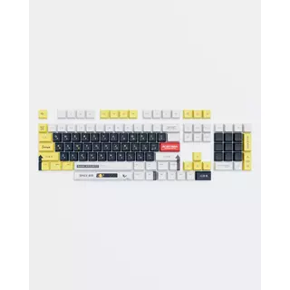 Dark Project KS-1036 PBT keycaps,  ENG/UA/RU White/Yellow