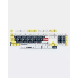 Dark Project KS-2036 PBT keycaps,  ENG White/Yellow