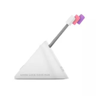 FragON - Tower Mouse Bungee with 3 colorful clips, White