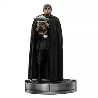 Iron Studios The Mandalorian - Luke Skywalker és Grogu szobor Art Scale 1/10