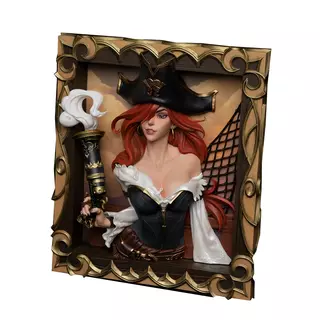 Infinity Studio League of Legends - The Bounty Hunter Miss Fortune  3D Photo Frame