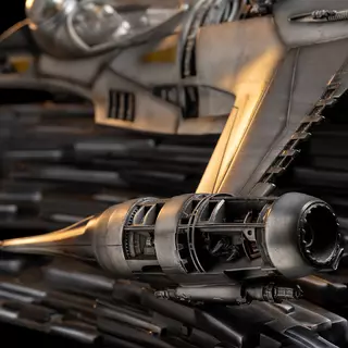 Iron Studios Star Wars - Mando's N-1 Starfighter Statue Demi Scale 1/20