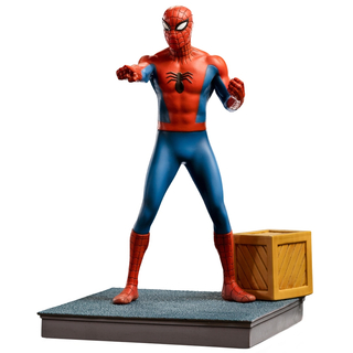 Iron Studios Spider-Man '60s Animated Series - Señalando Meme Estatua Arte Escala 1/10
