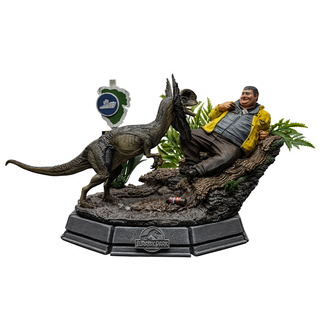Iron Studios Jurassic Park - Dennis Nedry meets the Dilophosaurus Statue Deluxe Art Scale 1/10