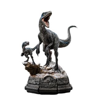 Iron Studios Jurassic World Dominion - Statua Blu e Beta Deluxe Art Scala 1/10