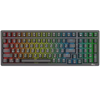 RK Royal Kludge клавиатура (три режима RGB с гореща смяна, черен кафяв превключвател) безжична (ENG/RU)