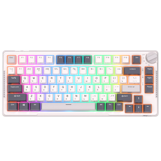 RK Royal Kludge keyboard (tri mode RGB hot swap, White sky cyan switch) wireless (ENG/RU)