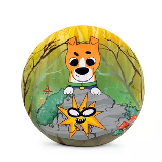 WP MERCHANDISE Patron the Dog (cartoon) - Dog Patron & Bubuh decorative pillow