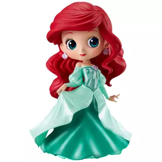 Bandai Banpresto The Little Mermaid - Q Posket Disney Characters Ariel Princess Dress Glitter Line Figure