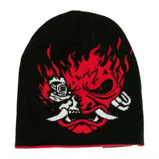 Jinx Cyberpunk 2077 - Going Solo Reversible Beanie Grey - Red