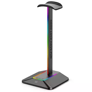 FragON - Watchtower 2U RGB headset & headphone holder, Black