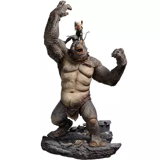 Iron Studios Le Seigneur des Anneaux - Troll des cavernes et Legolas Statue Deluxe Art Scale 1/10