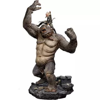 Iron Studios Le Seigneur des Anneaux - Troll des cavernes et Legolas Statue Deluxe Art Scale 1/10