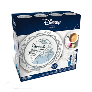 DISNEY - Set de 4 Assiettes - Princesas Disney