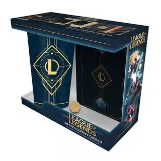 LEAGUE OF LEGENDS - Pck XXL glass + Pin + Notebook 