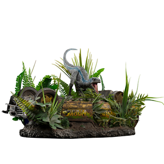 Iron Studios Jurassic Park: Upadłe królestwo - Niebieska statuetka Deluxe Art w skali 1/10