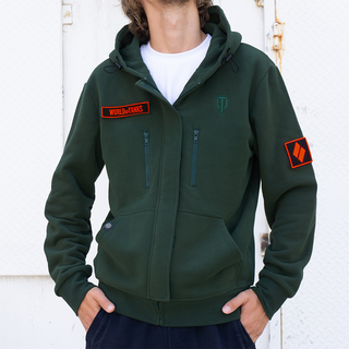World of Tanks Zip hoodie with patches green, L