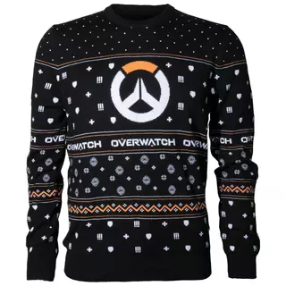 Overwatch Over The Holidays Ugly Holiday Sweater, Black, M