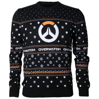 Overwatch Over The Holidays Ugly Holiday Sweater, Black, 2XL