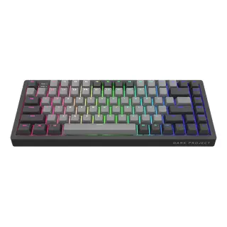 Dark Project KD83A Black / Cloud Grey - Gateron Cap Teal RGB (ENG)