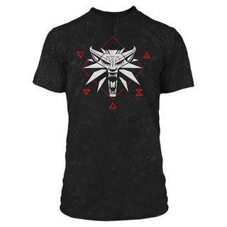 The Witcher 3 Wolf Silhouette Premium T-shirt Μαύρο, S